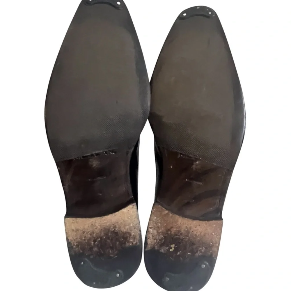 Men's Black Leather Dress Shoes